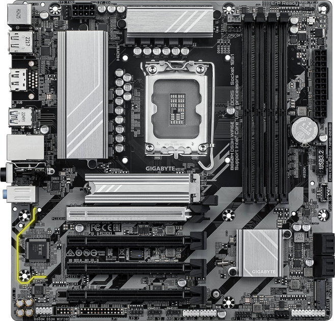 Płyta główna Gigabyte B860M DS3H WIFI6E (LGA1851, Intel B860, PCI-Ex16) - obraz 1