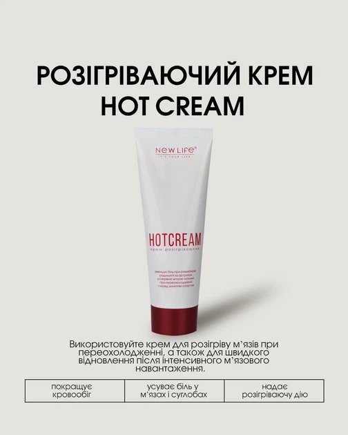 Крем разогревающий с перцем, камфорой, хреном Hot cream NEW LIFE, 80 мл. - изображение 4