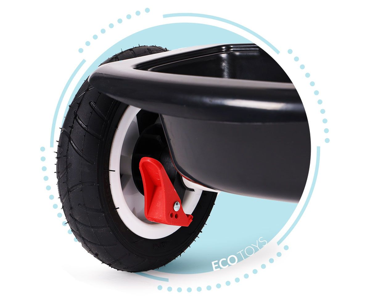 Rowerek trójkołowy spacerówka EcoToys JM-066-9L Szary (5903769974122) - obraz 7