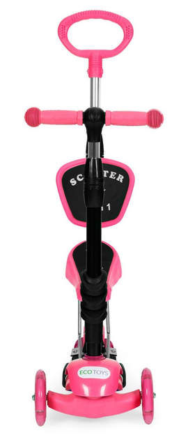 Hulajnoga dziecięca EcoToys 3 w 1 YM-SW-6 Różowa (5903769978809) - obraz 6