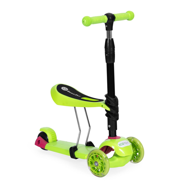 Hulajnoga dziecięca EcoToys 3 w 1 YM-SW-6 Zielona (5903769979004) - obraz 4