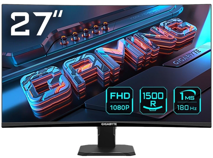 Монітор 27" Gigabyte GS27FC EK1 Black - Фото 1 Монітор 27" Gigabyte GS27FC EK1 Black - зображення 1