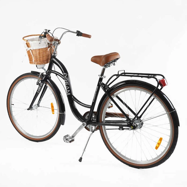 Велосипед міський Corso DM-28605 «Dream» (колеса: Ø28", рама: 18"/алюмінієва, 3 швидкісті, гальма: заднє/переднє, багажник, кошик на кермі) - зображення 3