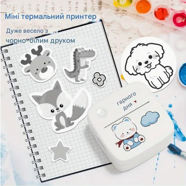 Портативный аккумуляторный термопринтер DOLEWA LX-B1 белий - изображение 9