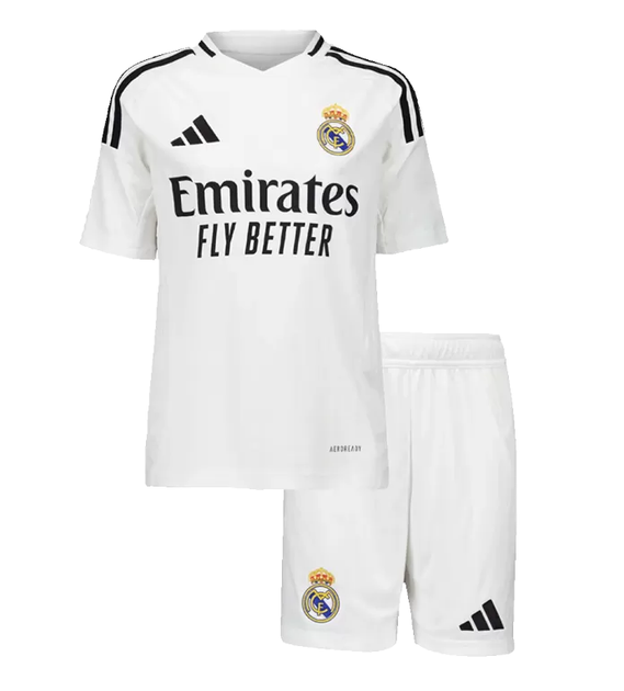 Дитяча футбольна форма Adidas Mbappé №9 Real Madrid 2024-2025, розмір 26 (зріст 140–150 см), біла - Фото 2 Дитяча футбольна форма Adidas Mbappé №9 Real Madrid 2024-2025, розмір 26 (зріст 140–150 см), біла - изображение 2