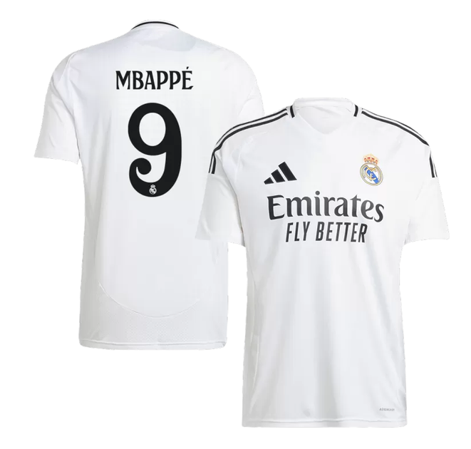 Дитяча футбольна форма Adidas Mbappé №9 Real Madrid 2024-2025, розмір 26 (зріст 140–150 см), біла - Фото 4 Дитяча футбольна форма Adidas Mbappé №9 Real Madrid 2024-2025, розмір 26 (зріст 140–150 см), біла - изображение 4