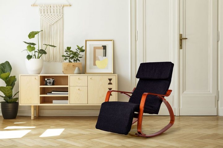 Fotel bujany ModernHome by Multistore regulowany podnóżek (TXRC-03 WALNUT) - obraz 8