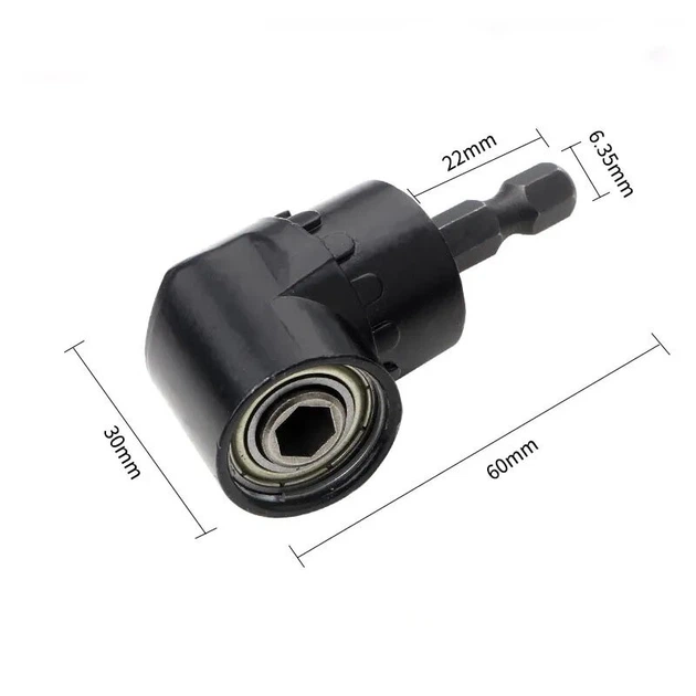 Угловой адаптер магнитный стальной Semi Bit Adapter 105 ° насадка 1/4, Black под биты для шуруповерта/дрели - изображение 4