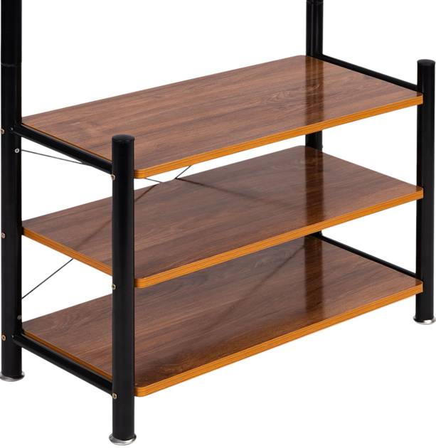 Wieszak na ubrania ModernHome by Multistore 18 haków z półkami na buty (GH-202 BLACK) - obraz 3