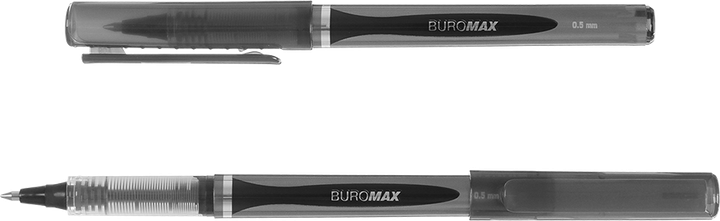 Набор ручек-роллеров Buromax 0.5 мм Черных 12 шт (BM.8322-02) - изображение 2