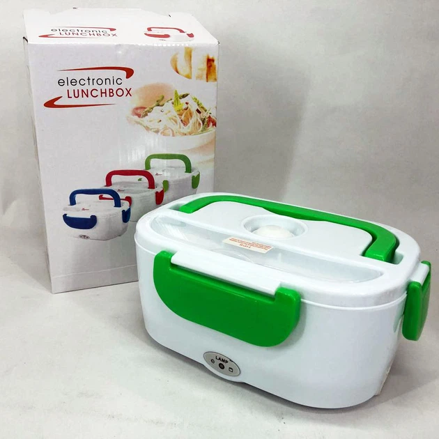 Ланч бокс електричний з підігрівом Lunch Heater 220 V Pro, Термос для їжі для дітей. Колір: зелений - зображення 7