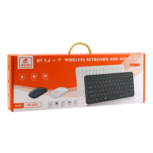 Клавиатура беспроводная JEQANG JB-332 (JB-330) bluetooth backlight, Black - изображение 2