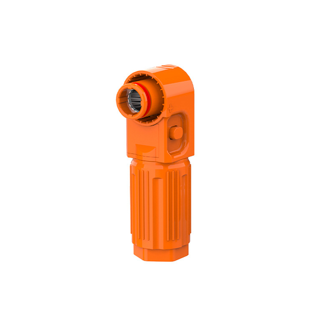 Силовой разъем для АКБ SRDB-250 (папа), угловой, 250А, 1500V, IP67, Orange - изображение 1
