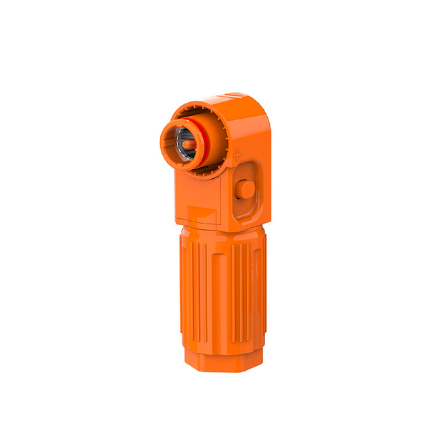Силовой разъем для АКБ SRDB-350 (папа), угловой, 350А, 1500V, IP67, Orange - изображение 1