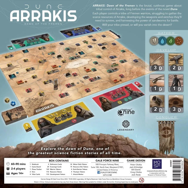 Настольная игра Gale Force 9 Dune - Arrakis Dawn of the Fremen (Дюна - Арракис Расцвет Фременей, Английский) (9781638840862) - Фото 4 Настольная игра Gale Force 9 Dune - Arrakis Dawn of the Fremen (Дюна - Арракис Расцвет Фременей, Английский) (9781638840862) - изображение 4