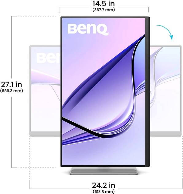 Монитор 27" BenQ MA270U Silver (9H.LMWLB.QBE) - изображение 4