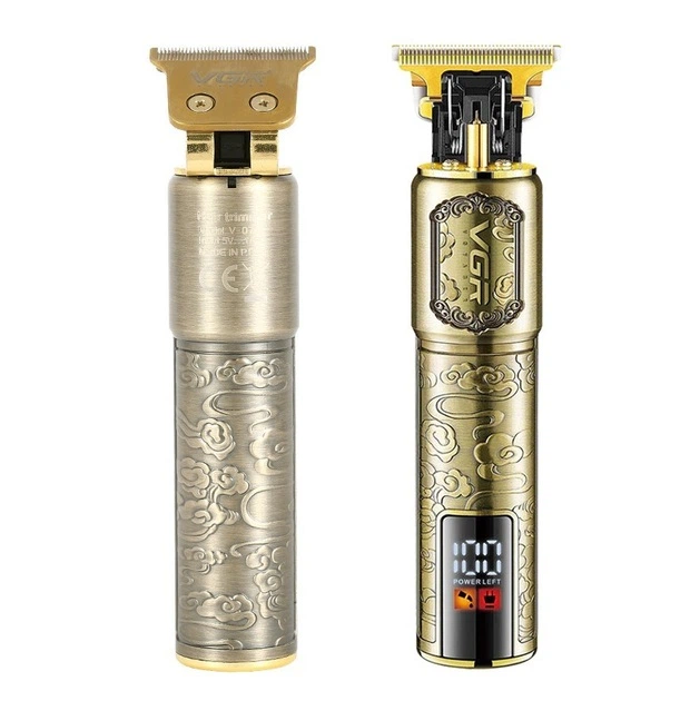 Аккумуляторный триммер VGR V-073 для бороды и волос, золотистый корпус - изображение 4