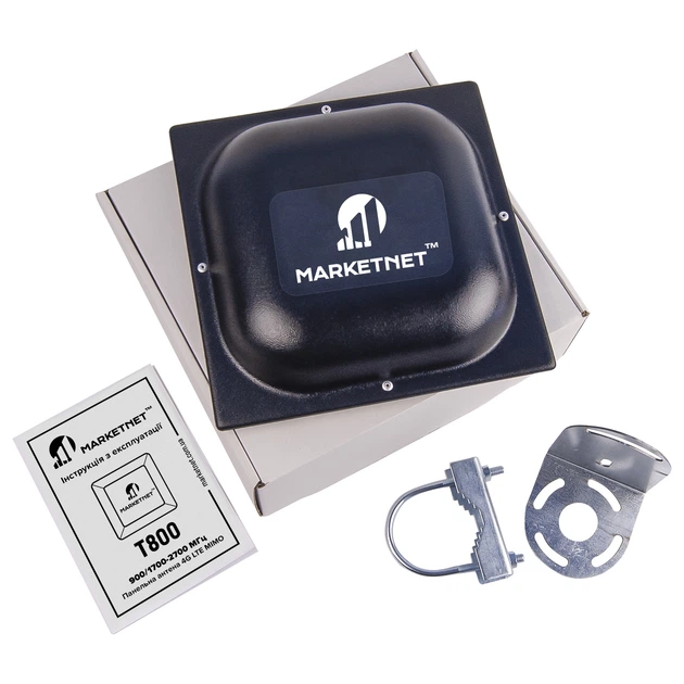 4G панельная антенна MARKETNET T800 MIMO мощностью 2 х 18 dBi действия 900/1800/2100/2600 МГц - Фото 2 4G панельная антенна MARKETNET T800 MIMO мощностью 2 х 18 dBi действия 900/1800/2100/2600 МГц - изображение 2