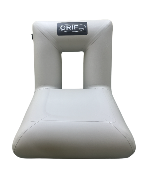 Надувное кресло из пвх для лодки (для рыбалки, отдыха) Grif boat серое - изображение 5