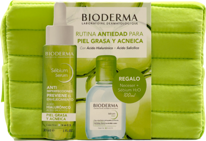 Набір Bioderma Сироватка 30 мл + Міцелярний лосьйон Sensibio H2O 100 мл + Косметичка (8437026627119) - зображення 1