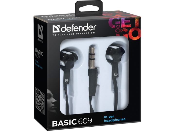 Навушники Defender Basic 609 Black/White (63609) - зображення 2