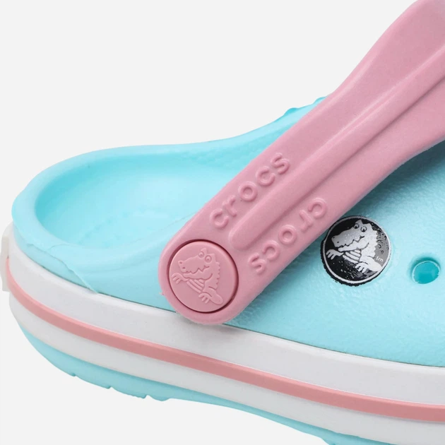 Дитячі крокси-сабо для дівчинки Crocs 207005-4S3 19-20 (C4) Мятний/Розовий (191448710481) - зображення 7