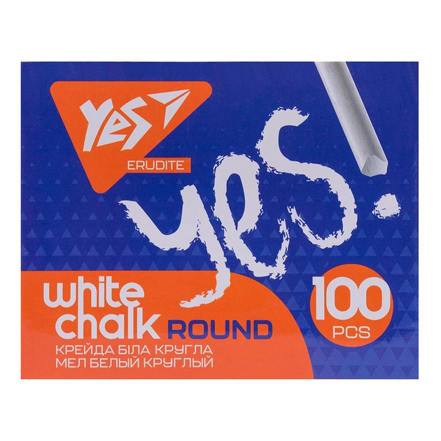Мел белый круглый YES Erudite 400443 100 шт 4918992 - Фото 1 Мел белый круглый YES Erudite 400443 100 шт 4918992 - изображение 1