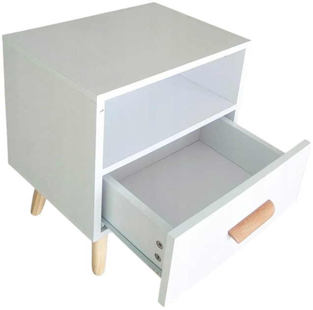 Приліжкова тумба ModernHome by Multistore (WYJ-258 WHITE) - зображення 3