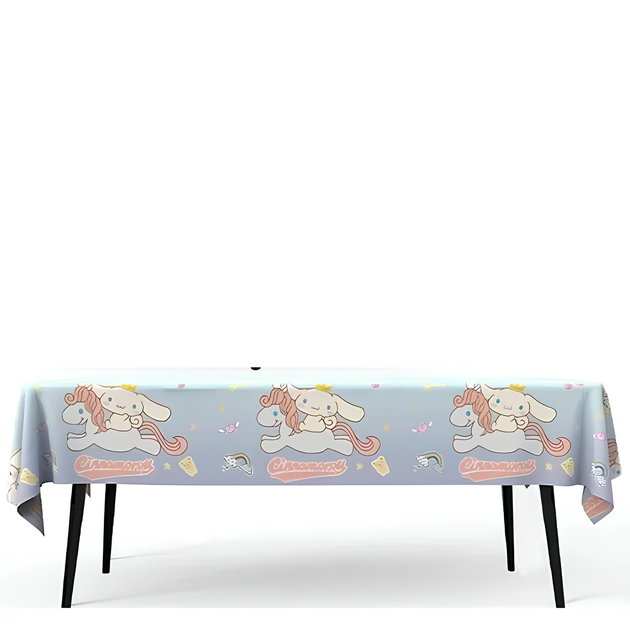 Скатерть Детская Полиэтиленовая На Стол Куроми Kuromi Cinnamoroll 137х183см - Фото 2 Скатерть Детская Полиэтиленовая На Стол Куроми Kuromi Cinnamoroll 137х183см - изображение 2