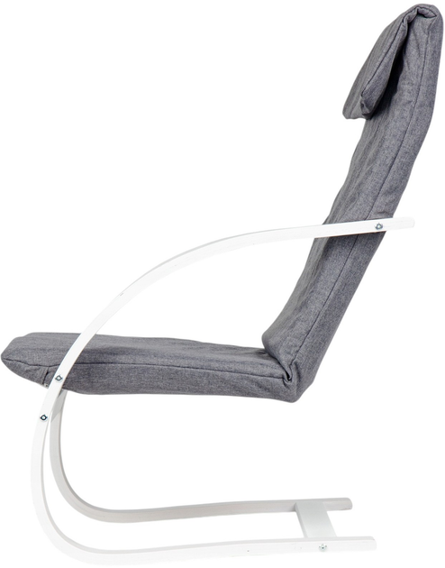 Fotel bujany ModernHome by Multistore do salonu (TXWQM-31 WHITE/CHARO) - obraz 4