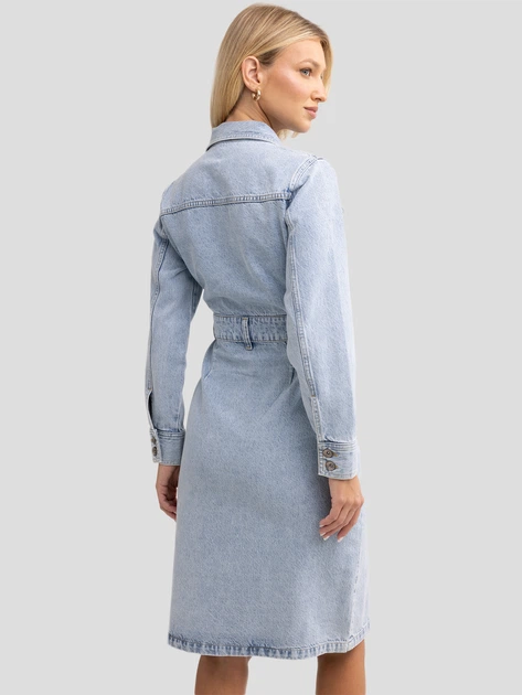 Плаття-сорочка джинсове міді осіннє жіноче Big Star Laylana 162 XL Блакитне (5900714830861) - зображення 2