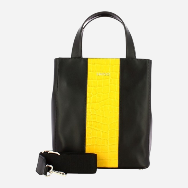 Torba shopper damska skórzana IUNTOO 168024-3850 Żółta (800070175028) - obraz 3