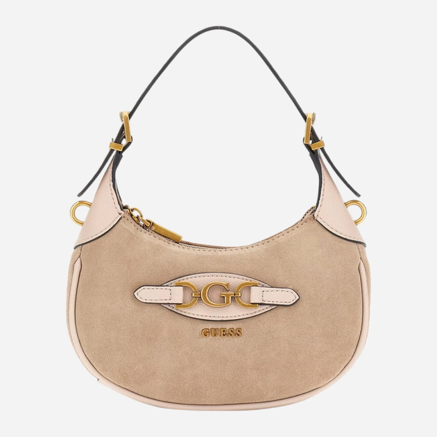 Torebka bagietka damska mała Guess Malva HWSB9494730-ALM Beżowa (800070326149) - obraz 1