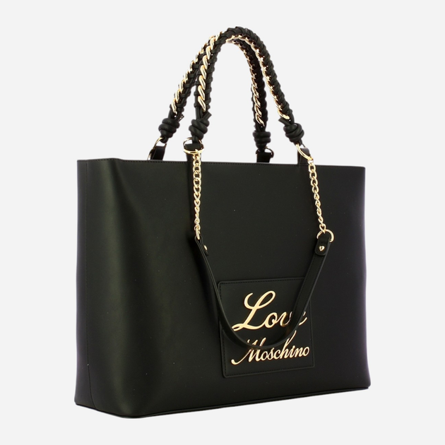 Torba shopper damska duża Love Moschino Borsa JC4119PP1ILM0000 Czarna (800070318007) - obraz 3
