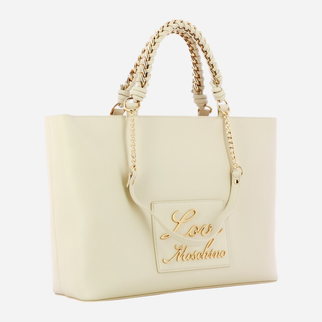 Torba shopper damska duża Love Moschino Borsa JC4119PP1ILM0110 Mleczna (800070318008) - obraz 3