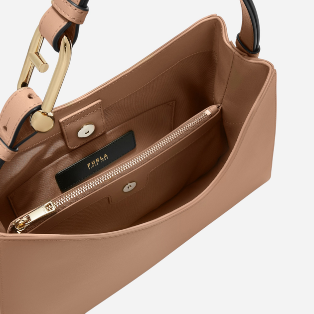 Сумка хобо жіноча з натуральної шкіри велика Furla Nuvola L WB01246BX20451257S1007 Бежева (800070319143) - зображення 4