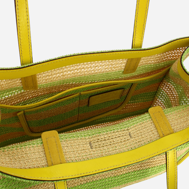 Torba shopper damska duża The Bridge Mirra 0447027W-WB Żółta (800070317836) - obraz 4