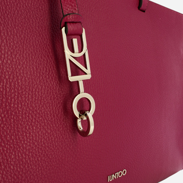 Torba shopper damska skórzana IUNTOO 168078-6029 Czerwona (800070307922) - obraz 5
