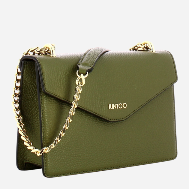 Torebka crossbody damska skórzana IUNTOO 168111-024 Zielona (800070328996) - obraz 3