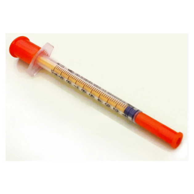 Шприц Alexpharm 1 мл U-100 інсуліновий, фіксована голка 0,30х13 мм - зображення 1