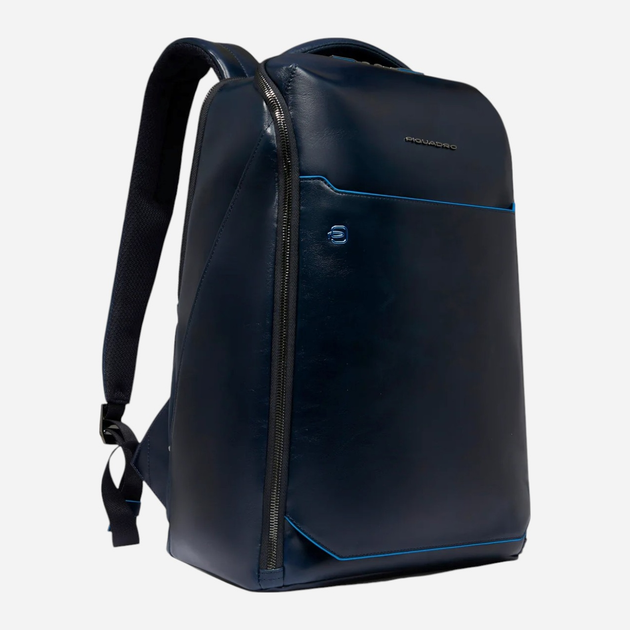 Plecak męski skórzany 19.5L Piquadro CA6593B2/BLU2 Ciemnogranatowy (800070326274) - obraz 3