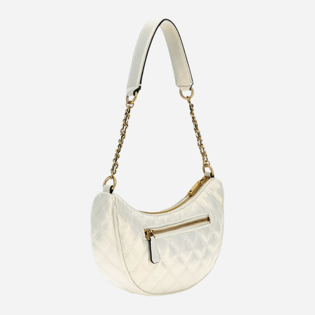 Сумка хобо жіноча маленька Guess Giully HWQI8748120-IVO Біла (800070316652) - зображення 2