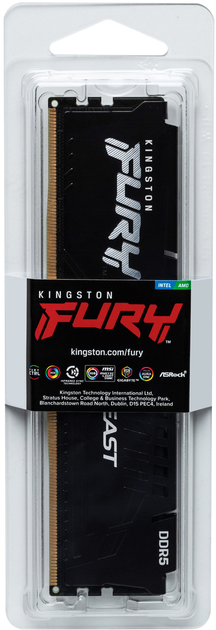 Pamięć RAM Kingston Fury DDR5-6000 32768MB PC5-48000 Beast Black (KF560C30BB-32) - obraz 6