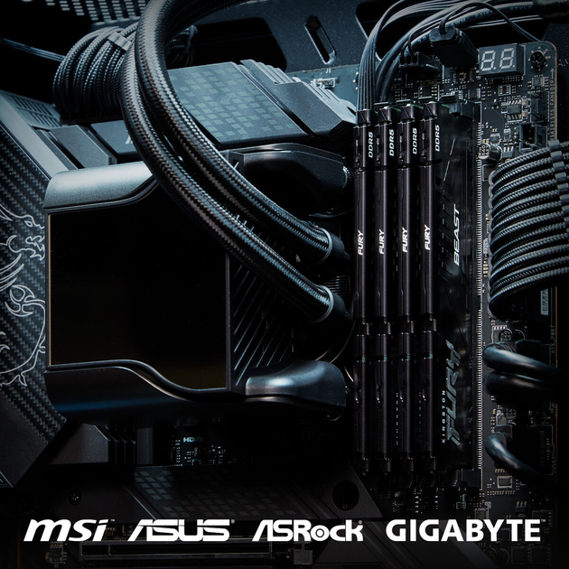 Pamięć RAM Kingston Fury DDR5-6000 8192MB PC5-48000 Beast Black (KF560C30BBE-8) - obraz 7