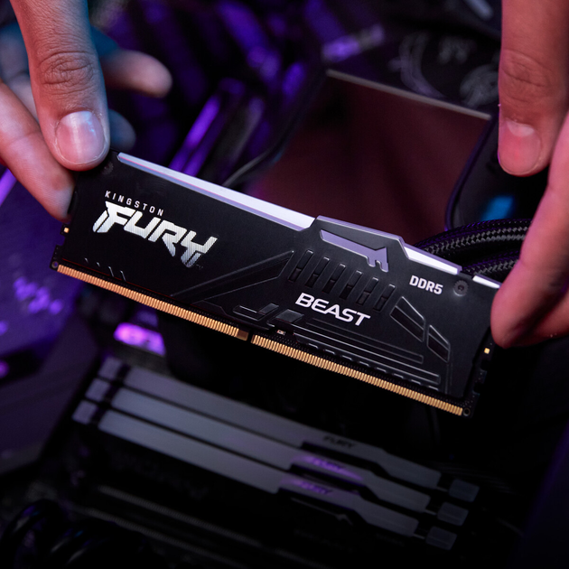 Pamięć RAM Kingston Fury DDR5-6000 32768MB PC5-48000 (Kit of 2x16384) Beast RGB Black (KF560C30BBEAK2-32) - obraz 9
