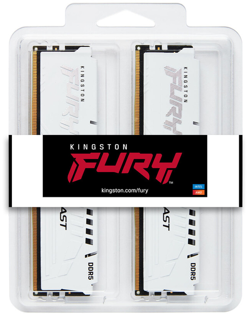 Pamięć RAM Kingston Fury DDR5-6000 32768MB PC5-48000 (Kit of 2x16384) Beast White (KF560C30BWK2-32) - obraz 5