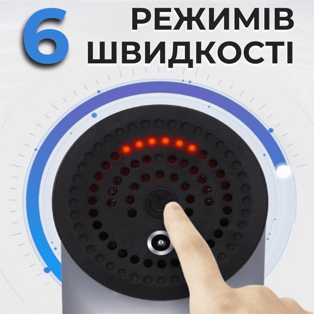 Массажер перкуссионный для тела вибро GTM FasGun Plus Беспроводной 4 насадки для спины ног поясницы рук Blue (48282IM) - изображение 4