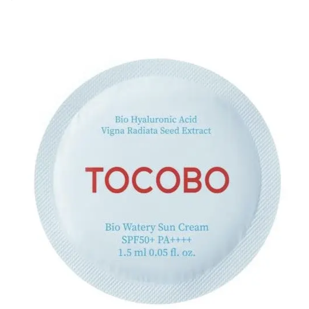 Солнцезащитный крем для лица TOCOBO Bio Watery Sun Cream SPF50+ PA++++ 1,5 ml (пробник) - Фото 1 Солнцезащитный крем для лица TOCOBO Bio Watery Sun Cream SPF50+ PA++++ 1,5 ml (пробник) - изображение 1