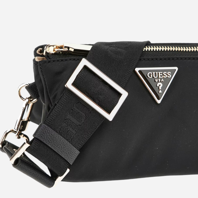 Сумка крос-боді через плече жіноча маленька Guess Latona HWYY9211720-BLA Чорна (800070326075) - зображення 4