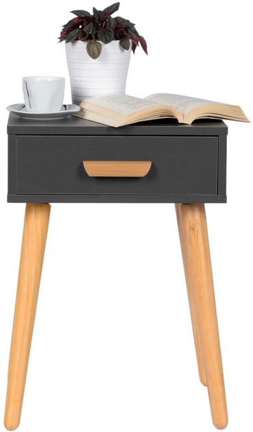 Szafka nocna ModernHome by Multistore szara (WYJ-085 GRAY) - obraz 4